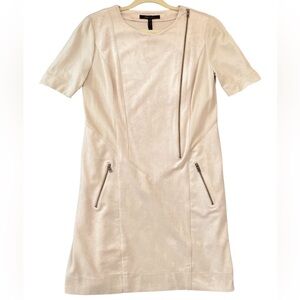 BCBGMaxazria beige suede dress SZ M, NEW
